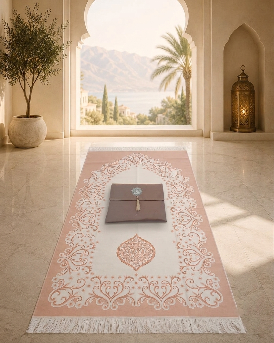 Gift Prayer Mat With Pouch Brown