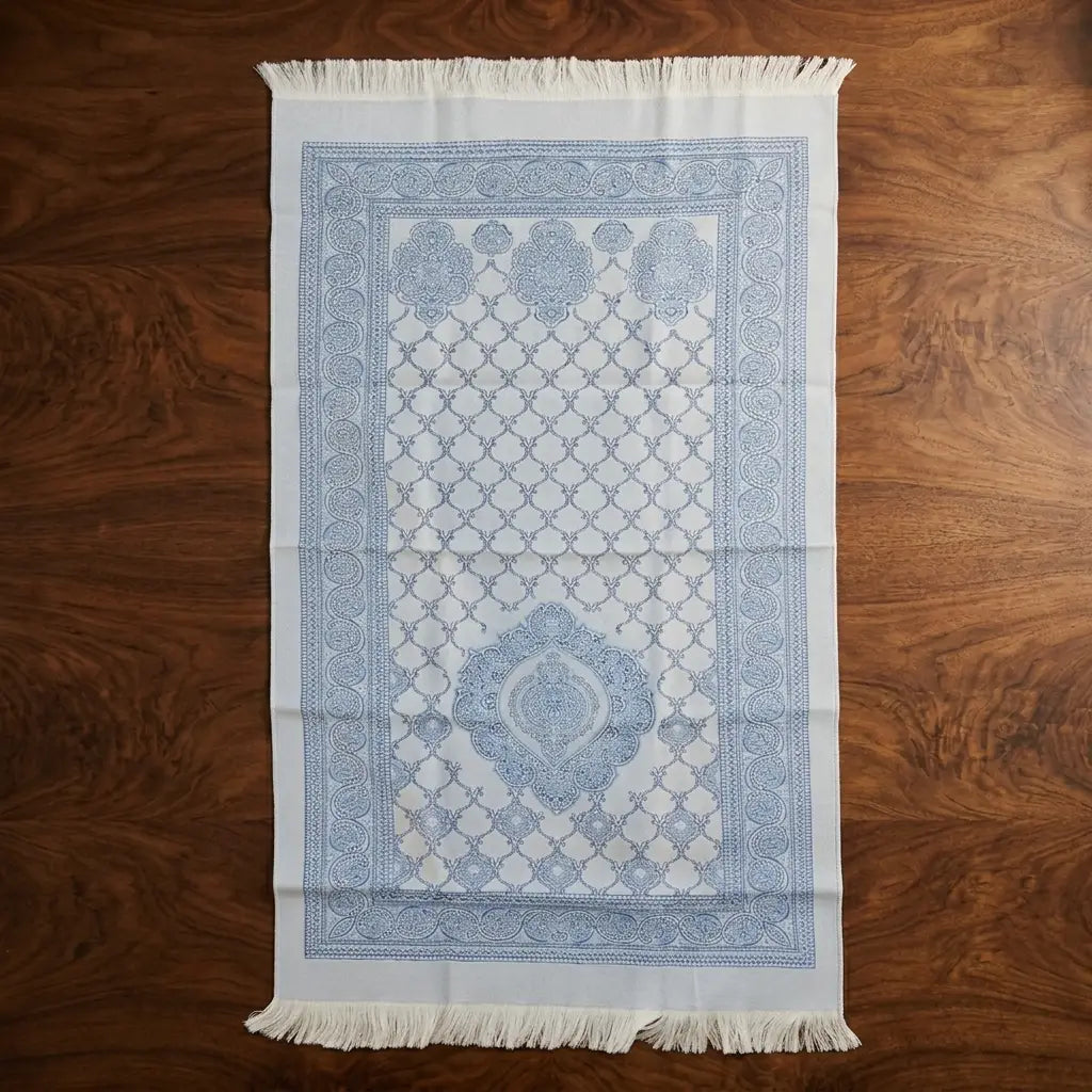 Gift Prayer Mat With Pouch Blue