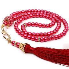 Gift prayer mat with premium pearl beads tasbeeh 04