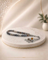 Aqeeq beads tasbeeh brown colour  with chain